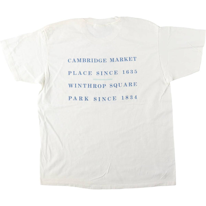 80'S Hanes THE PARK SHOP Print T-Shirt, Made in USA, Men's XL equivalent, Vintage cotton white type Vintage Second Hand