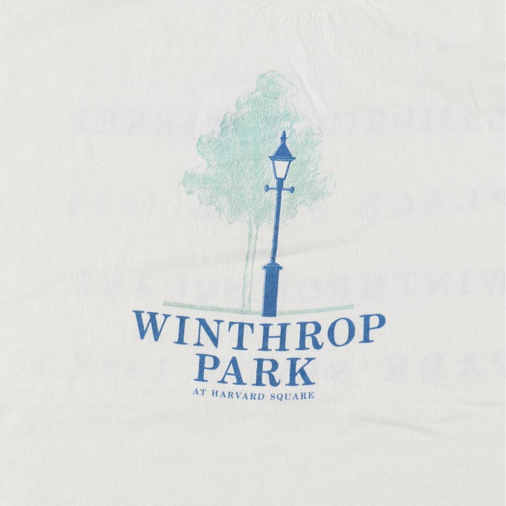 80'S Hanes THE PARK SHOP Print T-Shirt, Made in USA, Men's XL equivalent, Vintage cotton white type Vintage Second Hand