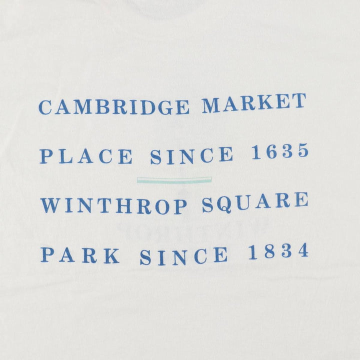 80'S Hanes THE PARK SHOP Print T-Shirt, Made in USA, Men's XL equivalent, Vintage cotton white type Vintage Second Hand