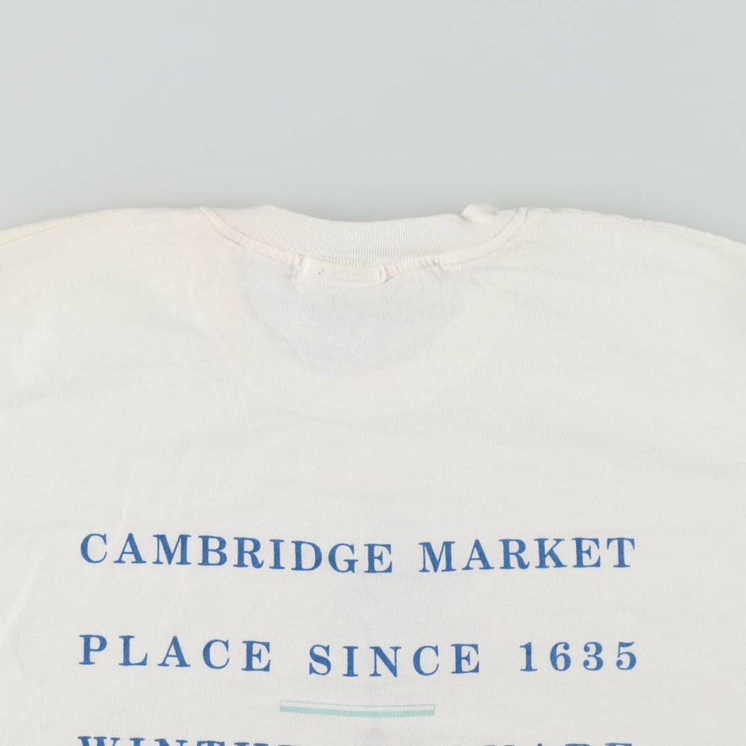 80'S Hanes THE PARK SHOP Print T-Shirt, Made in USA, Men's XL equivalent, Vintage cotton white type Vintage Second Hand