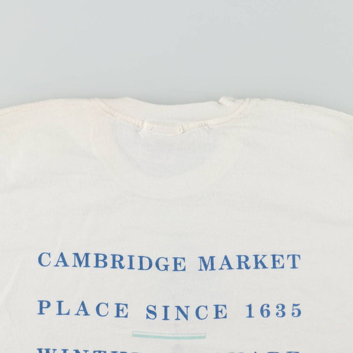 80'S Hanes THE PARK SHOP Print T-Shirt, Made in USA, Men's XL equivalent, Vintage cotton white type Vintage Second Hand