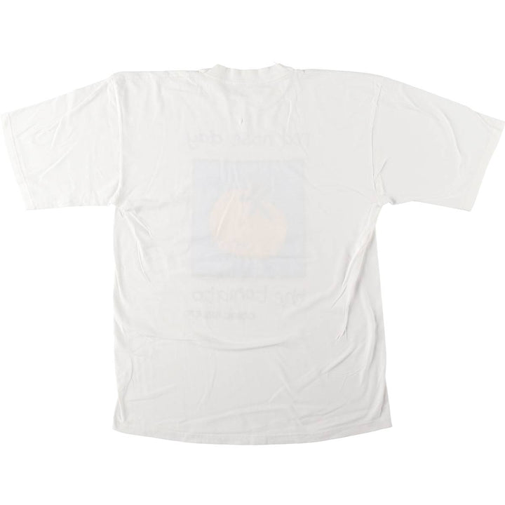 90'S Vintage Printed T-Shirt, Men's Size L unclear white type Vintage Second Hand