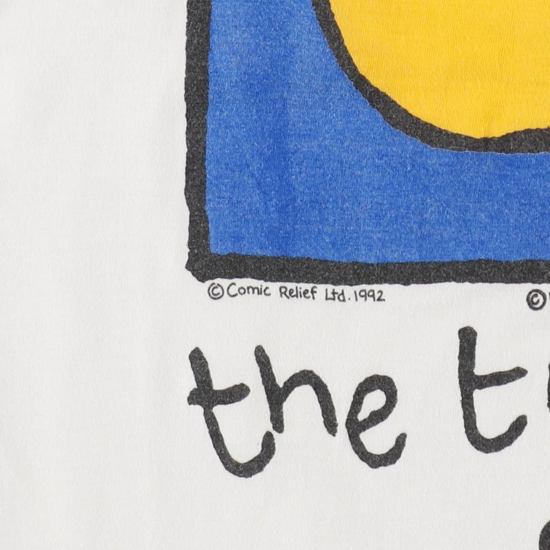 90'S Vintage Printed T-Shirt, Men's Size L unclear white type Vintage Second Hand