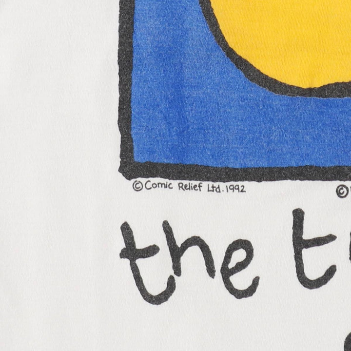 90'S Vintage Printed T-Shirt, Men's Size L unclear white type Vintage Second Hand