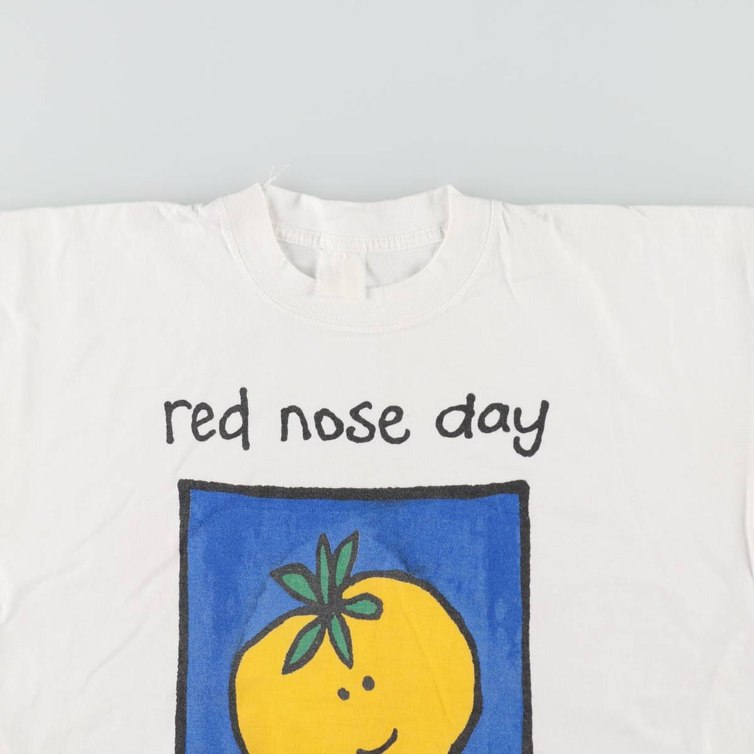 90'S Vintage Printed T-Shirt, Men's Size L unclear white type Vintage Second Hand