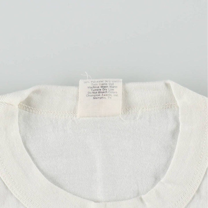 80'S ST. JUDE HOSPITAL Smile Print T-Shirt, Men's Size M (Equivalent), Vintage polyester white type Vintage Second Hand