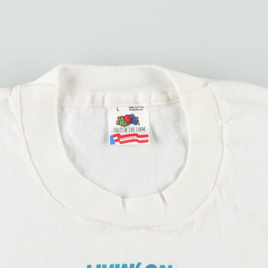 90'S Fruit of the Loom IAFE ZONE 6 SPRING WORKSHOP Print T-Shirt, Made in USA, Men's Size L (approx.), Vintage cotton white type Vintage Second Hand