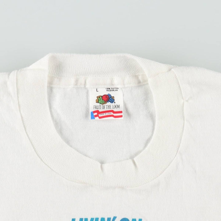 90'S Fruit of the Loom IAFE ZONE 6 SPRING WORKSHOP Print T-Shirt, Made in USA, Men's Size L (approx.), Vintage cotton white type Vintage Second Hand