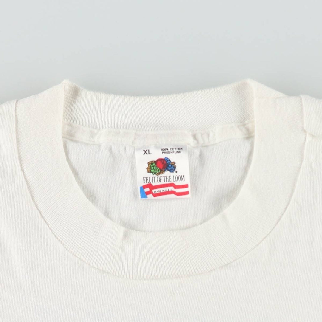 90'S Fruit of the Loom ANADARKO ALGERIA Print T-Shirt, Made in USA, Men's XL equivalent, Vintage cotton white type Vintage Second Hand