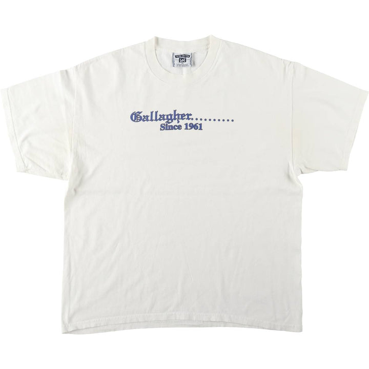 Lee TOTAL COTTON Print T-Shirt, Men's XL (approx.) cotton white type Vintage Second Hand