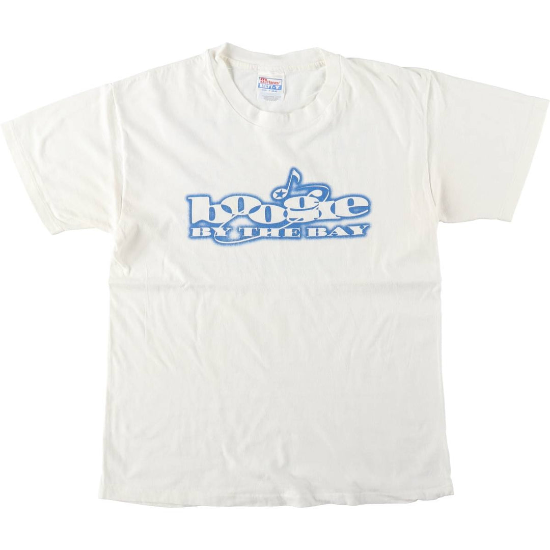 90s-00'S Hanes BEEFY-T Print T-Shirt, Men's Size M (approx.), Vintage cotton white type Vintage Second Hand