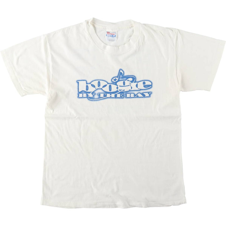 90s-00'S Hanes BEEFY-T Print T-Shirt, Men's Size M (approx.), Vintage cotton white type Vintage Second Hand