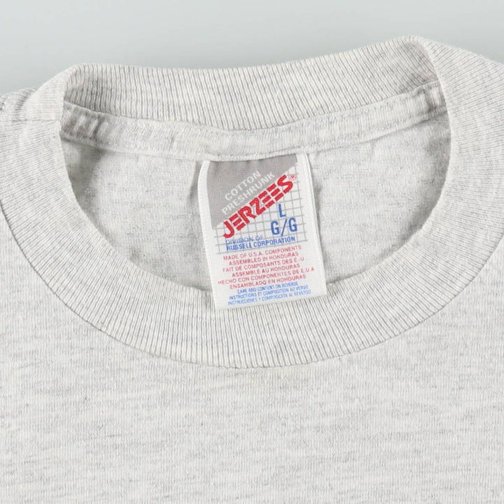 90'S Jerzees Smile Print T-Shirt, Men's Size L (approx.), Vintage cotton gray type Vintage Second Hand