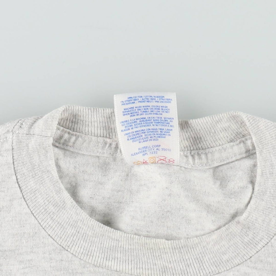 90'S Jerzees Smile Print T-Shirt, Men's Size L (approx.), Vintage cotton gray type Vintage Second Hand
