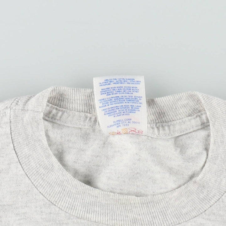 90'S Jerzees Smile Print T-Shirt, Men's Size L (approx.), Vintage cotton gray type Vintage Second Hand
