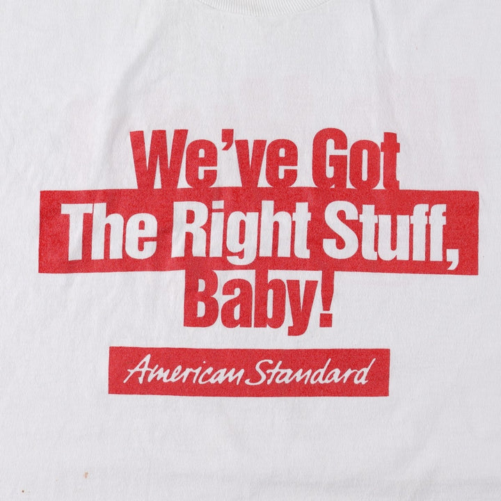 90s-00'S Fruit of the Loom advertising T-shirt, men's size XL (approx.) cotton white type Vintage Second Hand