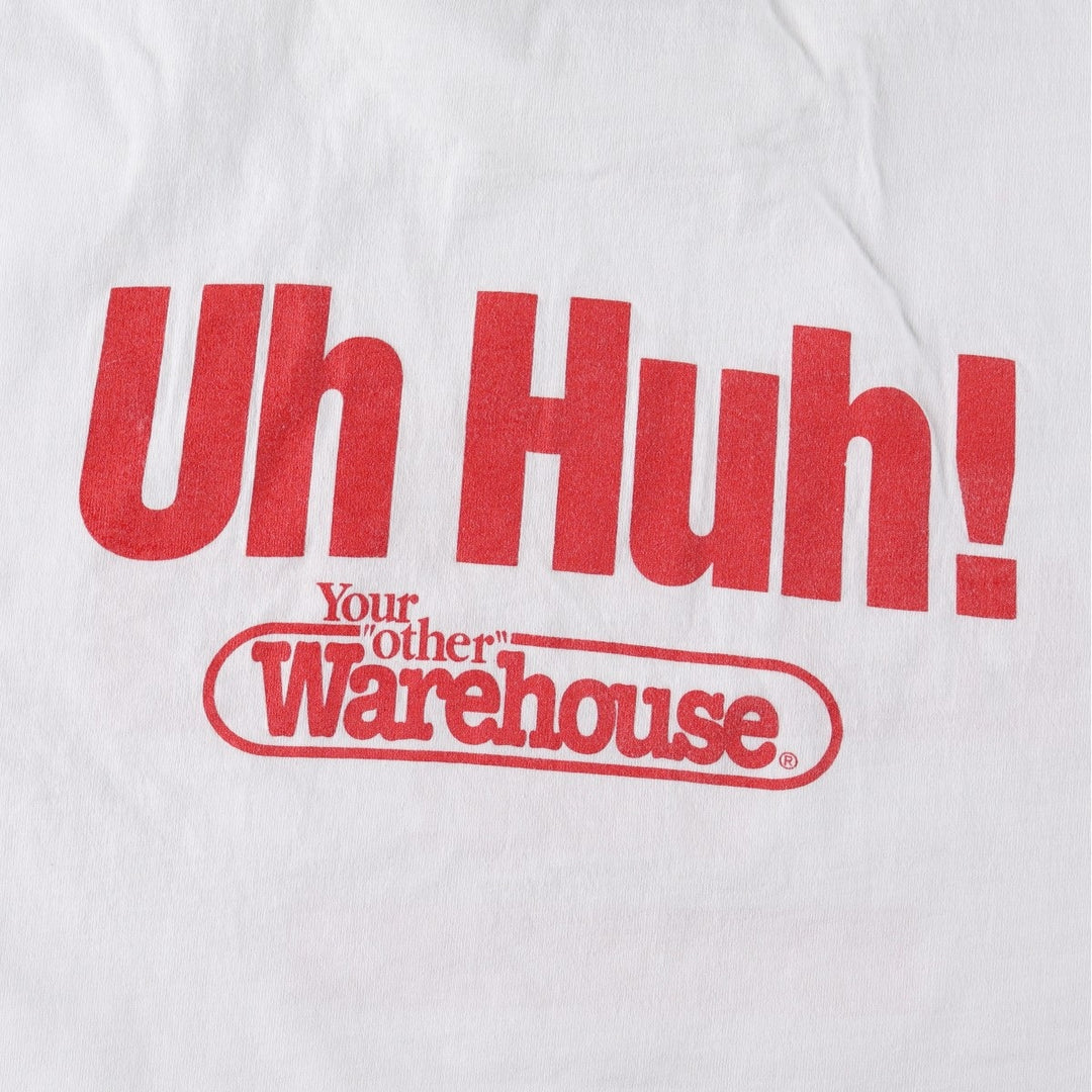 90s-00'S Fruit of the Loom advertising T-shirt, men's size XL (approx.) cotton white type Vintage Second Hand