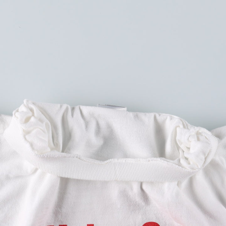 90s-00'S Fruit of the Loom advertising T-shirt, men's size XL (approx.) cotton white type Vintage Second Hand