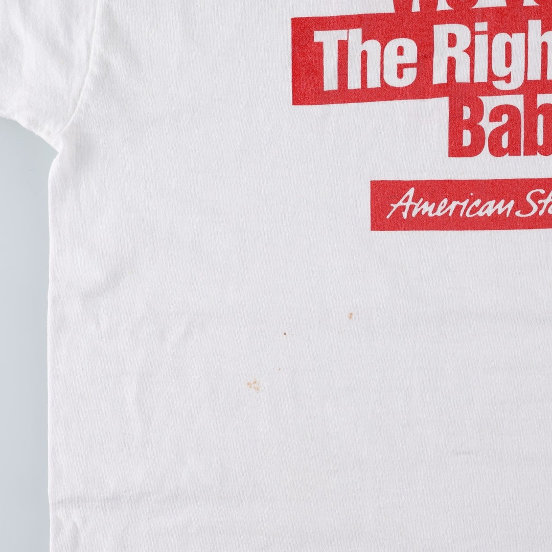 90s-00'S Fruit of the Loom advertising T-shirt, men's size XL (approx.) cotton white type Vintage Second Hand