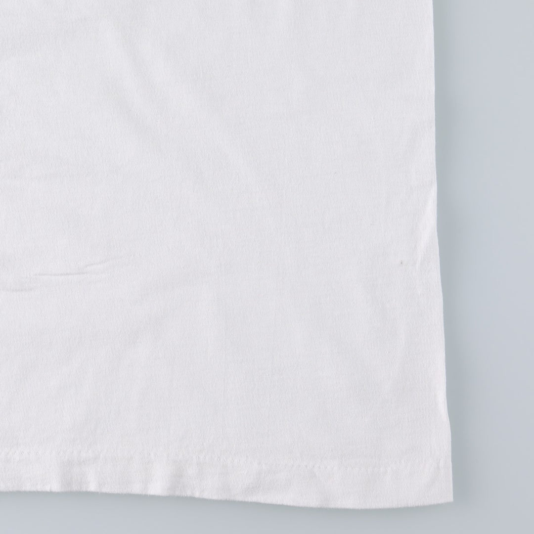 90s-00'S Fruit of the Loom advertising T-shirt, men's size XL (approx.) cotton white type Vintage Second Hand