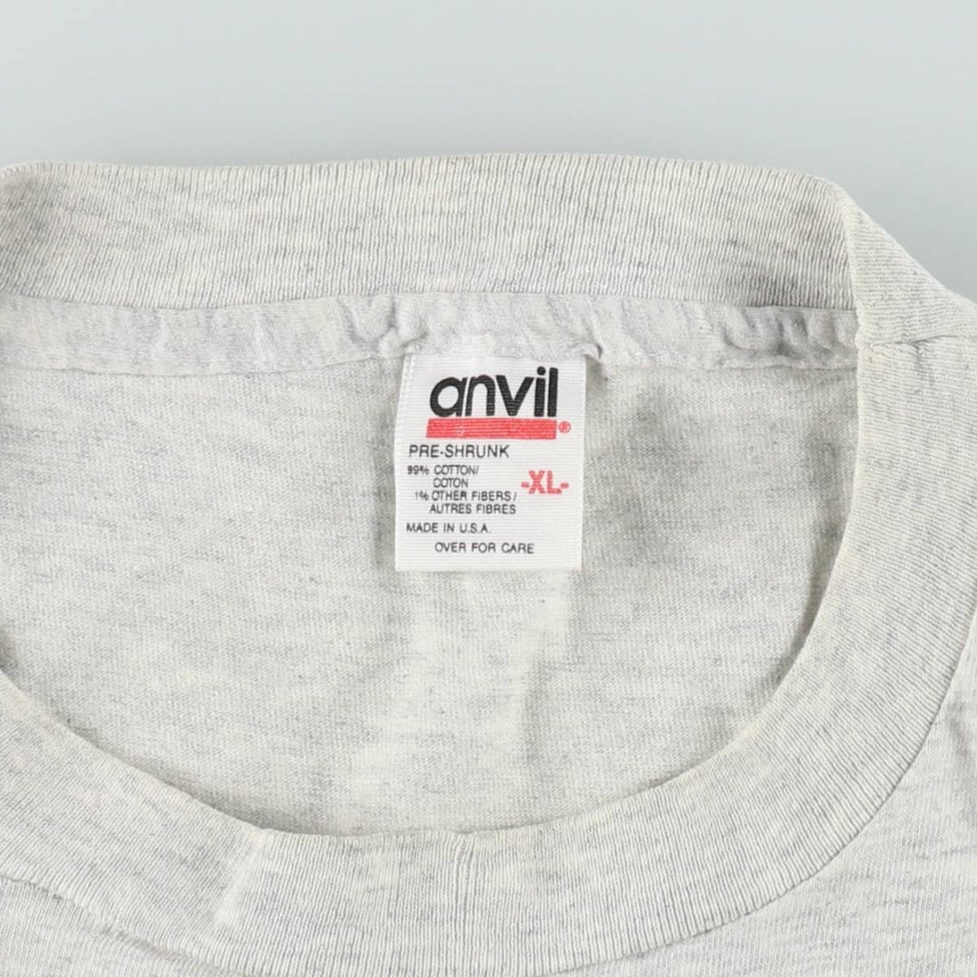 90'S Anvil JESUS CHRIST Print T-Shirt, Made in USA, Men's XL (approx.), Vintage cotton gray type Vintage Second Hand