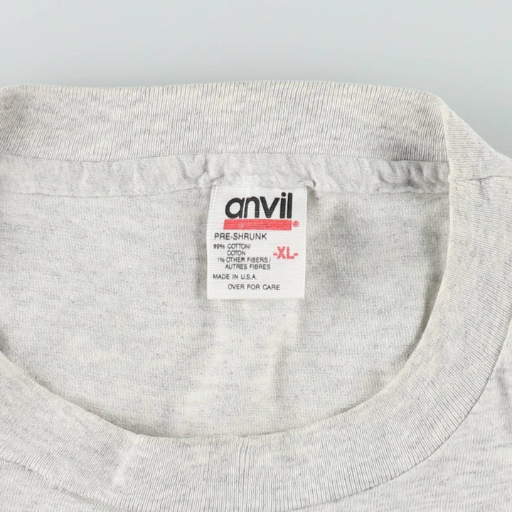 90'S Anvil JESUS CHRIST Print T-Shirt, Made in USA, Men's XL (approx.), Vintage cotton gray type Vintage Second Hand