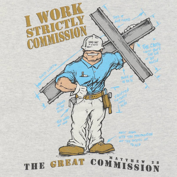 90'S Anvil JESUS CHRIST Print T-Shirt, Made in USA, Men's XL (approx.), Vintage cotton gray type Vintage Second Hand