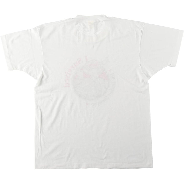 Vintage 80s-90'S Screen Stars printed T-shirt, Made in USA, Men's Size L cotton white type Vintage Second Hand