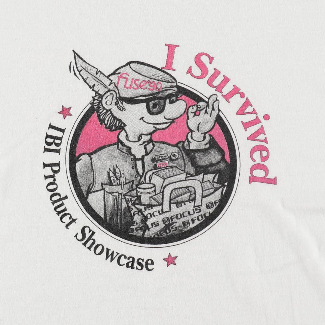 Vintage 80s-90'S Screen Stars printed T-shirt, Made in USA, Men's Size L cotton white type Vintage Second Hand