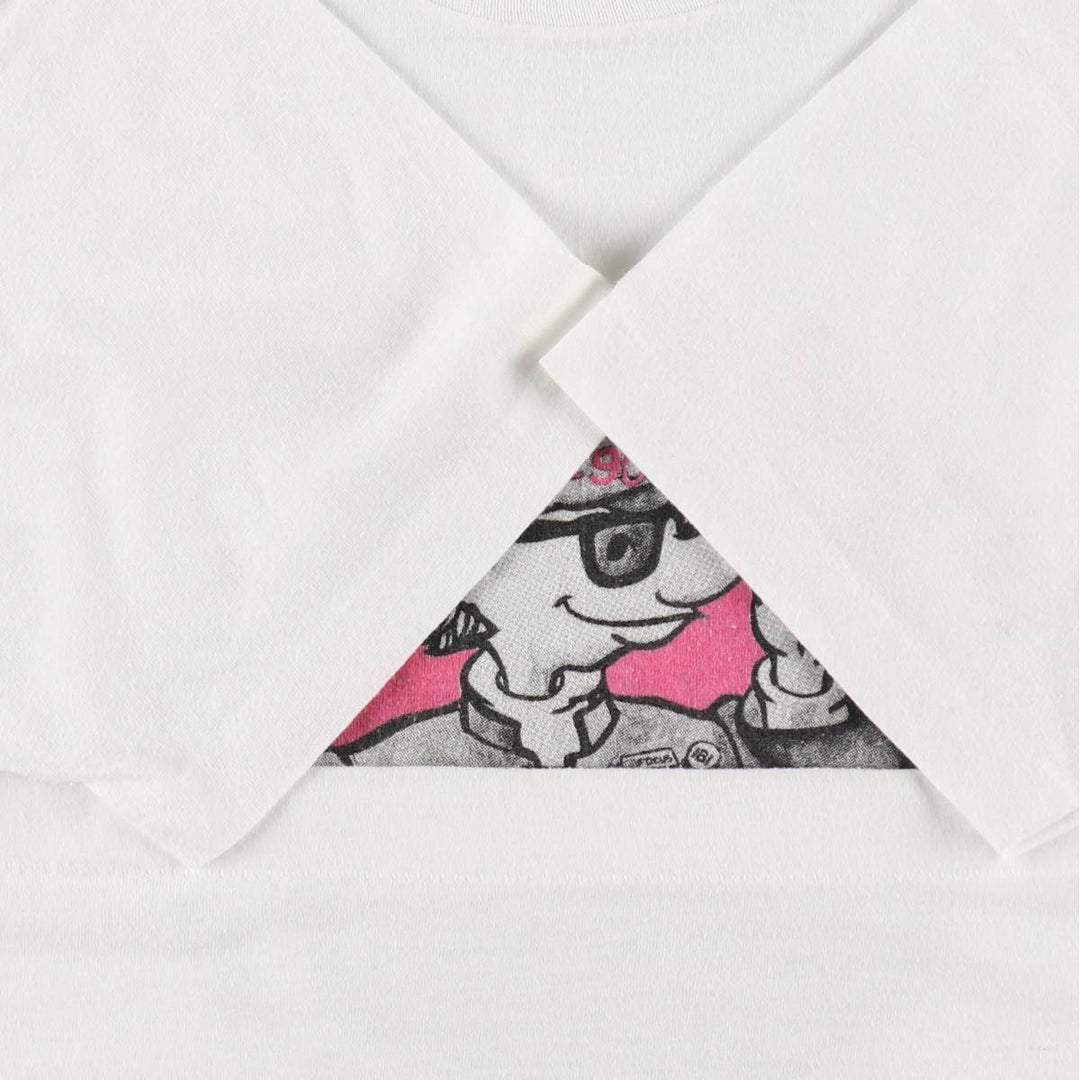 Vintage 80s-90'S Screen Stars printed T-shirt, Made in USA, Men's Size L cotton white type Vintage Second Hand