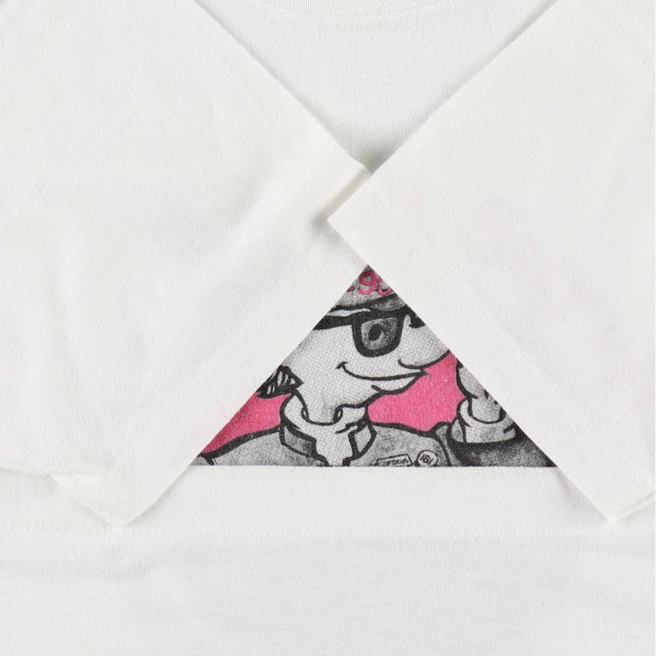 Vintage 80s-90'S Screen Stars printed T-shirt, Made in USA, Men's Size L cotton white type Vintage Second Hand