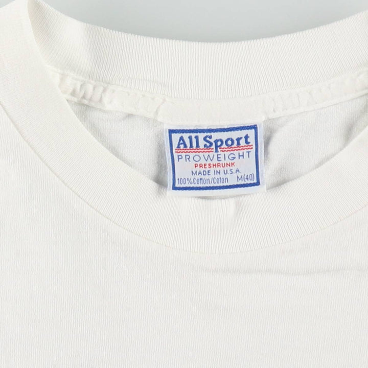 90'S ALL SPORT PRO WEIGHT FORD Advertising T-Shirt, Made in USA, Men's Size M (approx.), Vintage cotton white type Vintage Second Hand