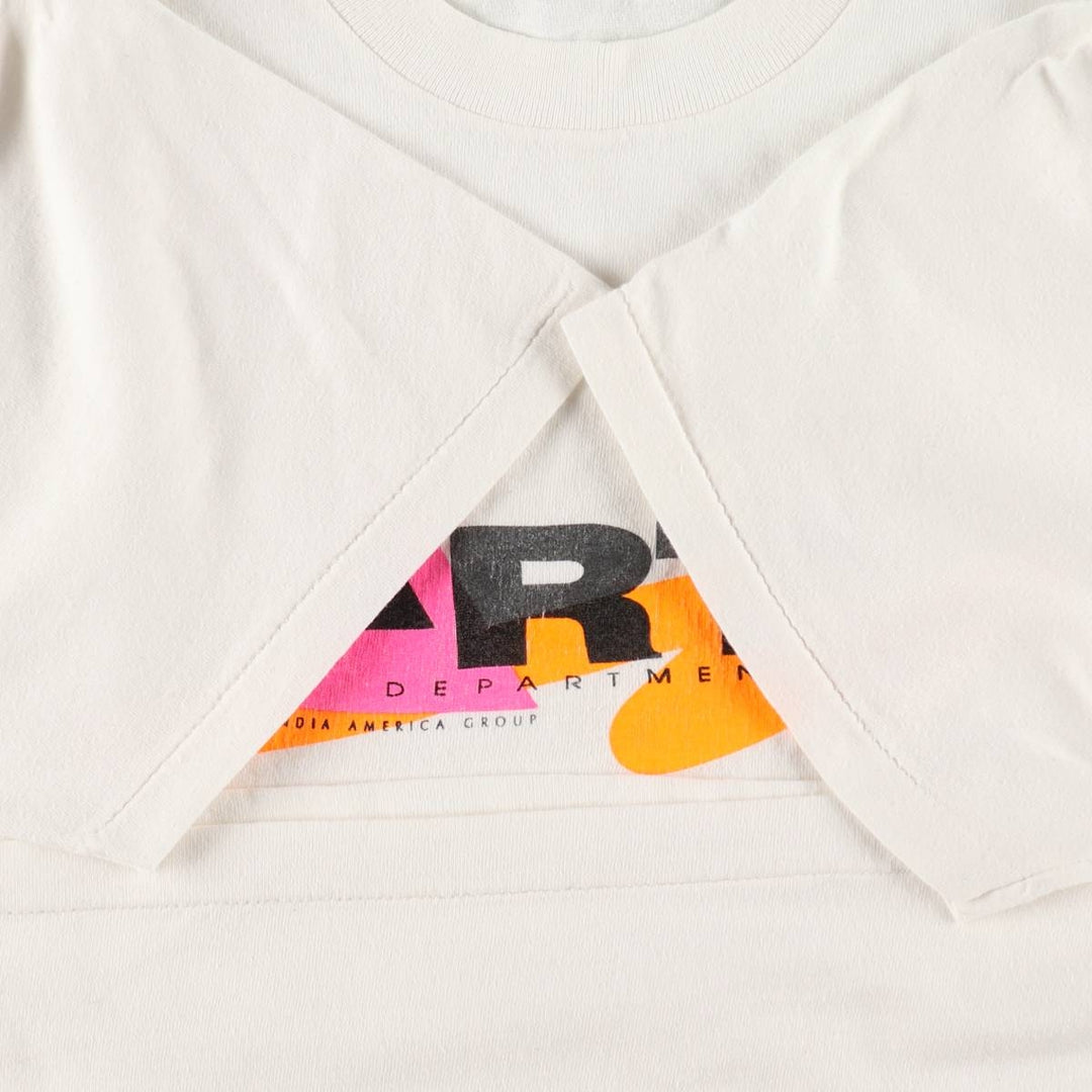 Vintage 90'S SIGNAL MEGA-TEE Printed T-Shirt, Made in USA, Men's XL cotton white type Vintage Second Hand