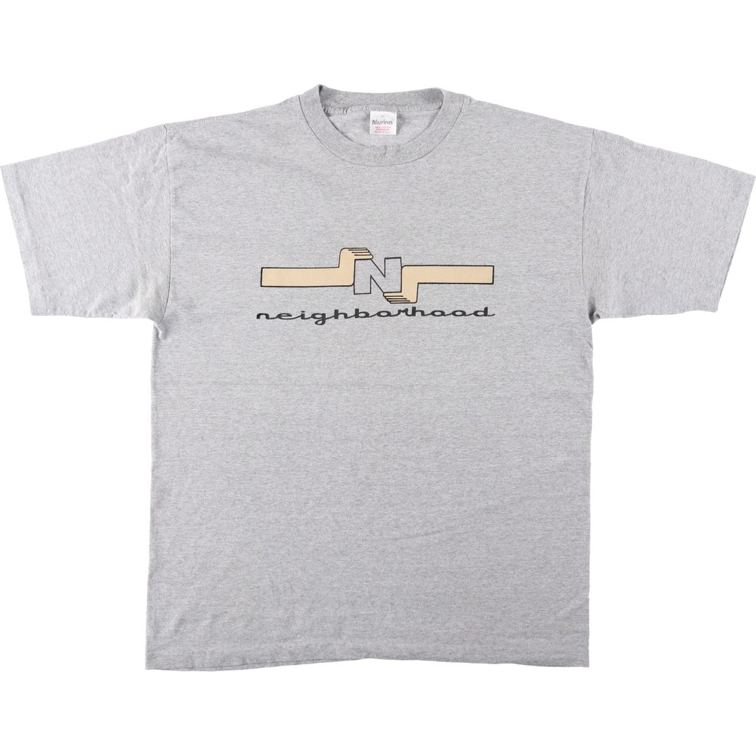 90'S MURINA Print T-Shirt, Made in USA, Men's XL equivalent, Vintage cotton gray type Vintage Second Hand
