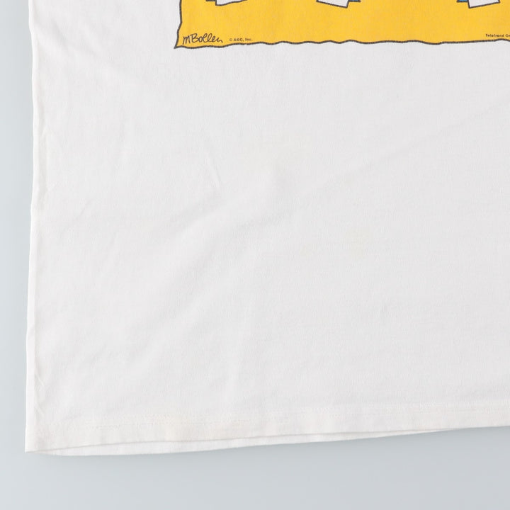 90'S Gildan Heavy Weight Print T-Shirt, Men's Size L (approx.), Vintage cotton white type Vintage Second Hand