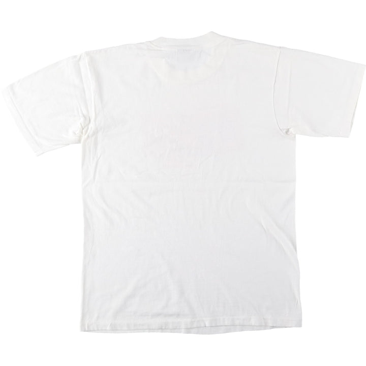 90'S Oneita POWER-T College T-Shirt, Made in USA, Men's Size Large, Vintage cotton white type Vintage Second Hand