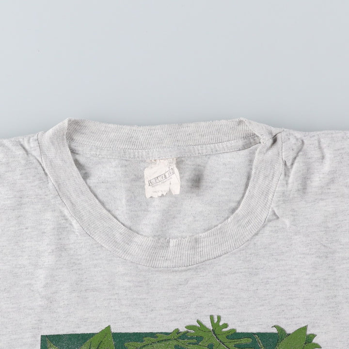 90'S ADVANCE TEES butterfly print t-shirt, men's size XL equivalent, vintage. unclear gray type Vintage Second Hand