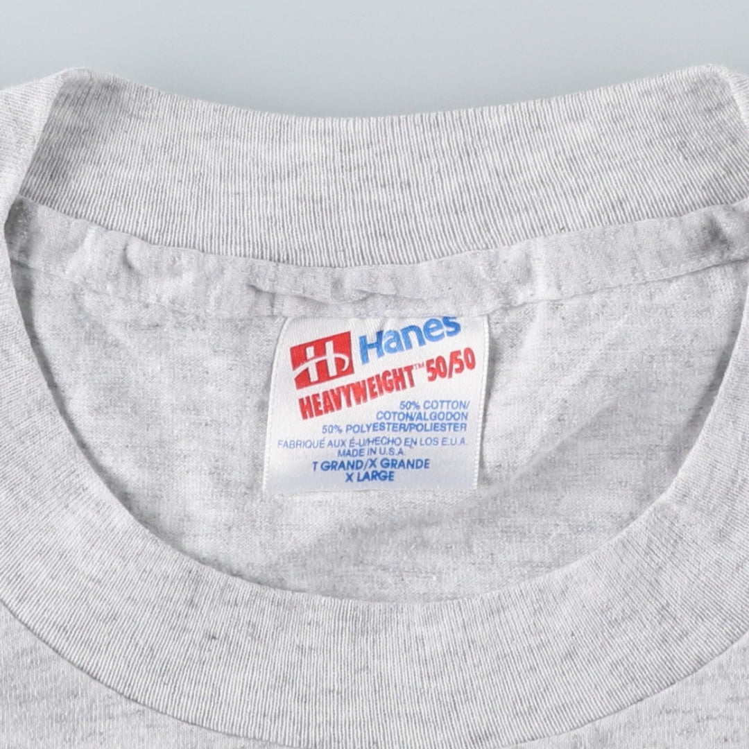 90'S Hanes HEAVYWEIGHT 50 cotton gray type Vintage Second Hand