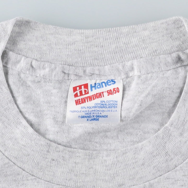 90'S Hanes HEAVYWEIGHT 50 cotton gray type Vintage Second Hand