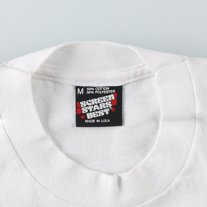80s-90'S Screen Stars BEST Pan American World Airways Advertising T-Shirt, Made in USA, Men's Size M (approx.) cotton white type Vintage Second Hand