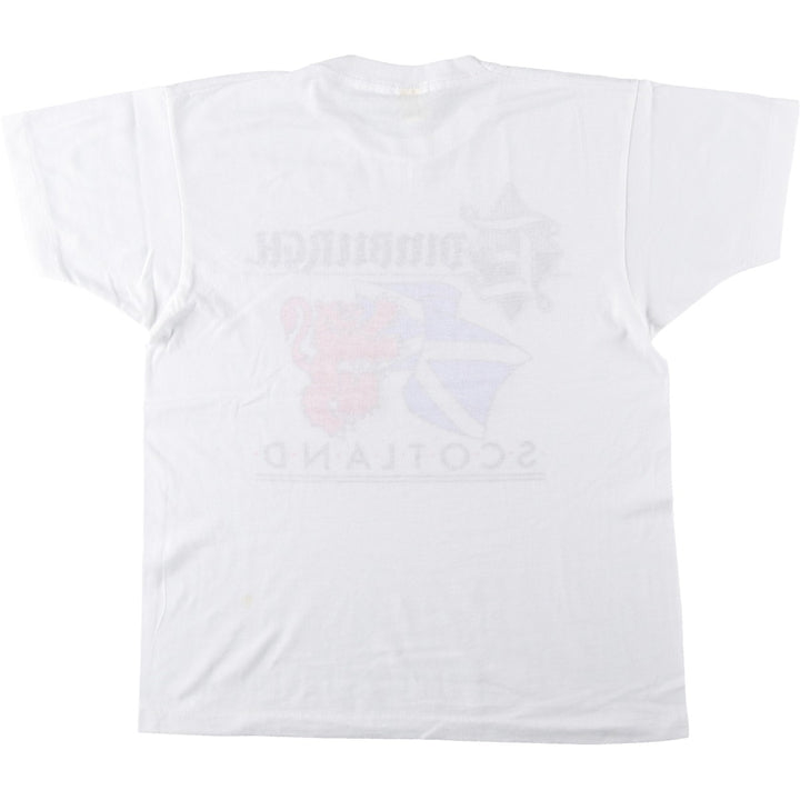 90'S Screen Stars Print T-Shirt, Made in Ireland, Men's Size L (approx.), Vintage cotton white type Vintage Second Hand