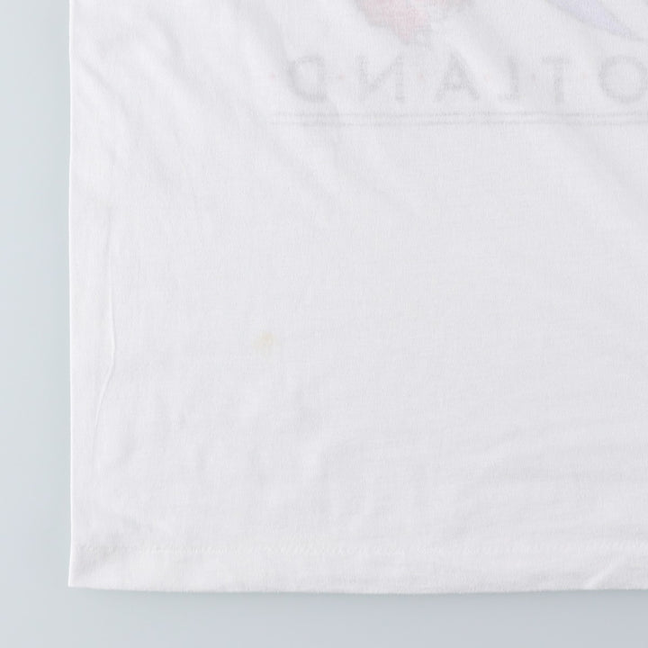 90'S Screen Stars Print T-Shirt, Made in Ireland, Men's Size L (approx.), Vintage cotton white type Vintage Second Hand