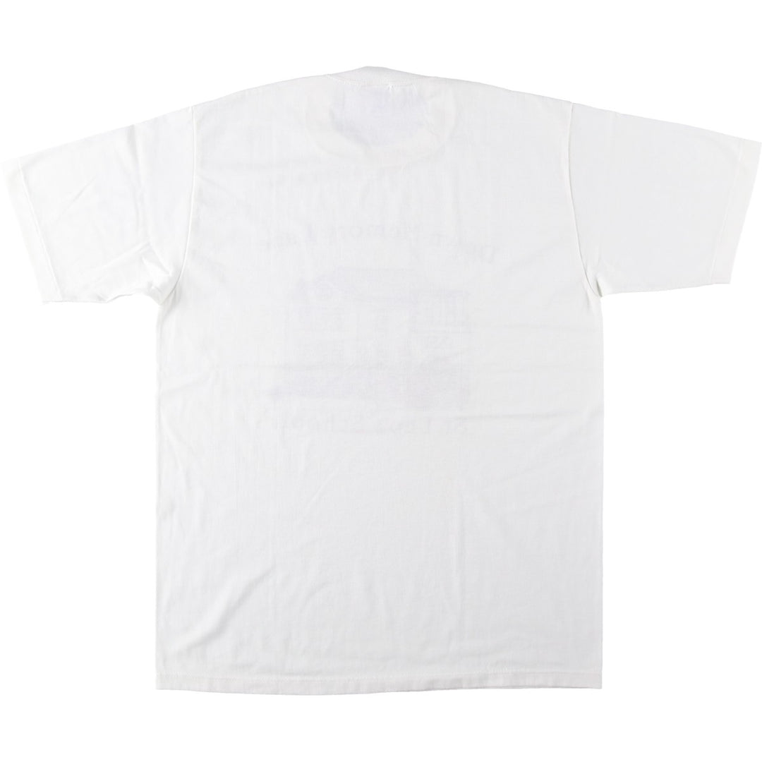 80s-90'S Jerzees College T-Shirt, Made in USA, Men's XL equivalent, Vintage cotton white type Vintage Second Hand