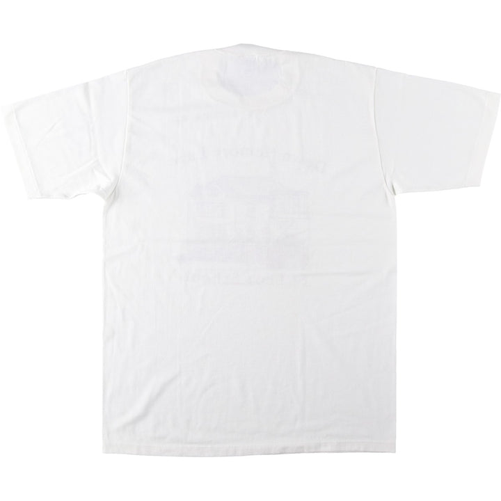 80s-90'S Jerzees College T-Shirt, Made in USA, Men's XL equivalent, Vintage cotton white type Vintage Second Hand