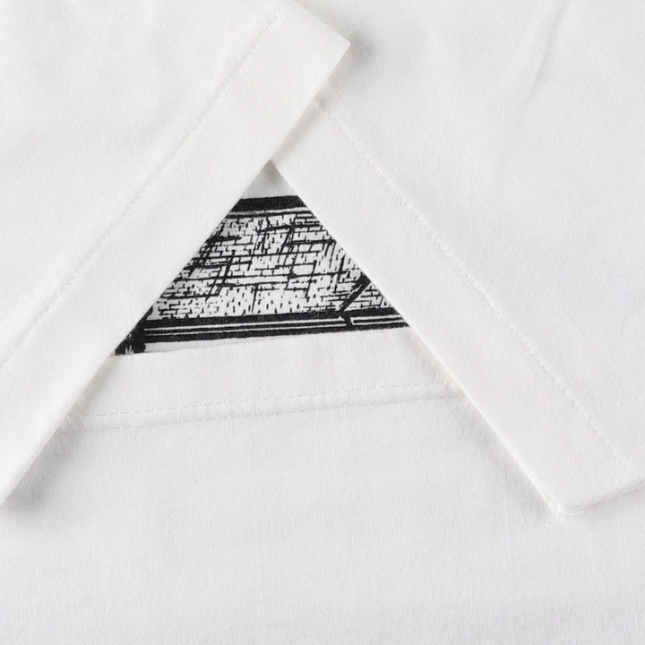 80s-90'S Jerzees College T-Shirt, Made in USA, Men's XL equivalent, Vintage cotton white type Vintage Second Hand