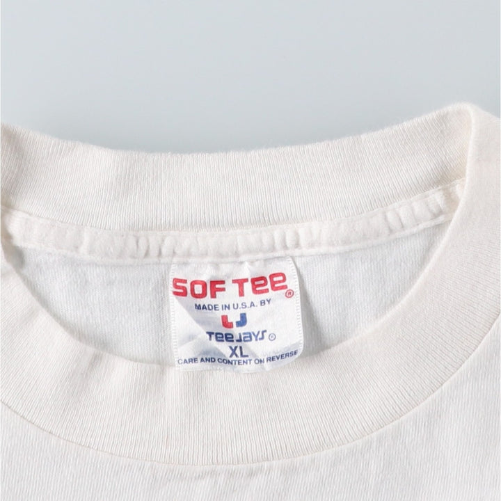 90'S SOF TEE Parody Print T-Shirt, Made in USA, Men's XL equivalent, Vintage cotton white type Vintage Second Hand