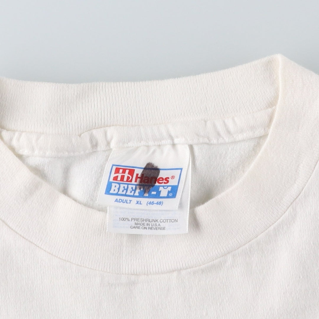 90'S Hanes BEEFY-T Heritage Longboards by Rick Adams Logo T-Shirt, Made in USA, Men's XL equivalent, Vintage cotton unbleached Vintage Second Hand