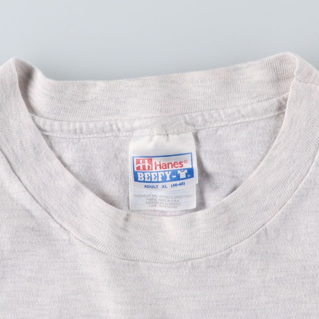 90'S Hanes BEEFY-T Fuse Aircraft APSTAR-1A Advertising T-Shirt, Men's XL equivalent, Vintage cotton gray type Vintage Second Hand