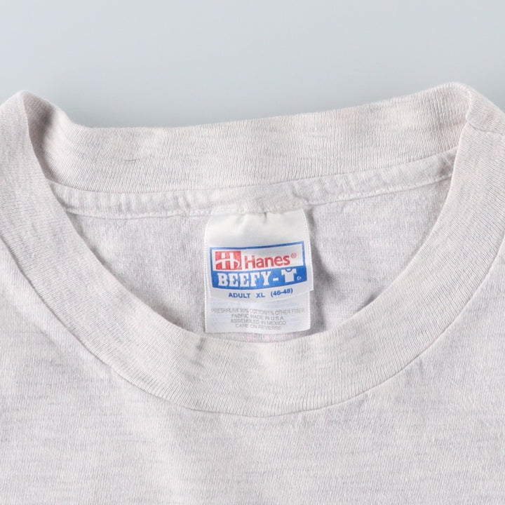 90'S Hanes BEEFY-T Fuse Aircraft APSTAR-1A Advertising T-Shirt, Men's XL equivalent, Vintage cotton gray type Vintage Second Hand