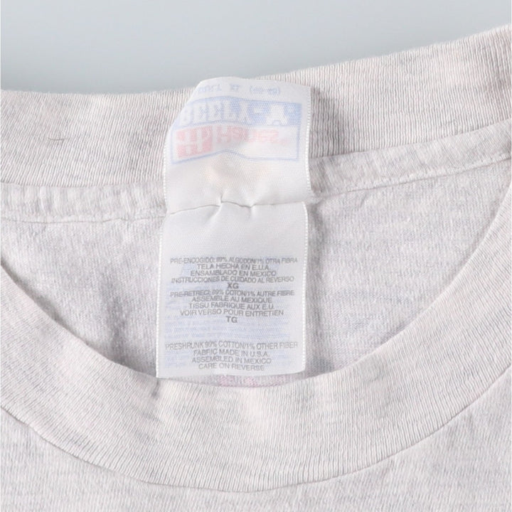 90'S Hanes BEEFY-T Fuse Aircraft APSTAR-1A Advertising T-Shirt, Men's XL equivalent, Vintage cotton gray type Vintage Second Hand